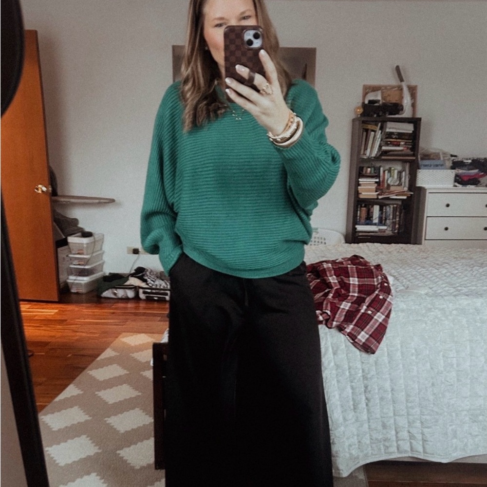 Dolman-sleeve sweater